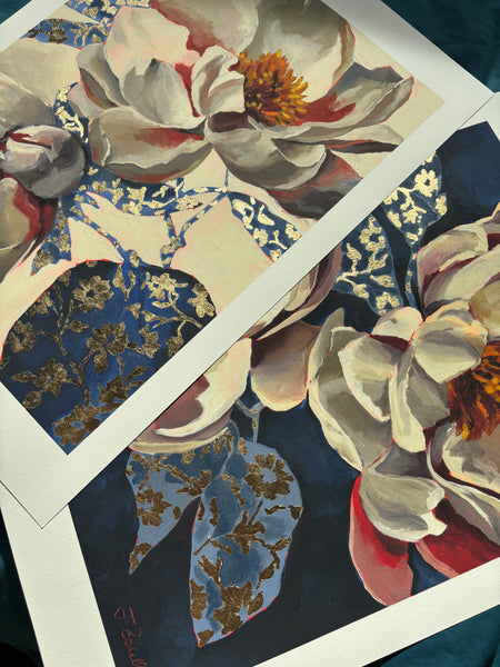 See the Light - Hand-Embellished, Gold Leaf Print